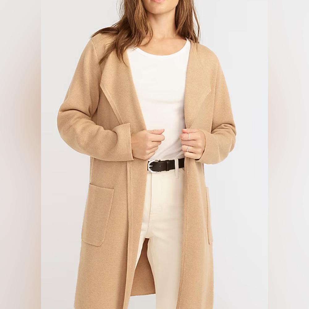NWOT J Crew Juliette collarless sweater-blazer XS